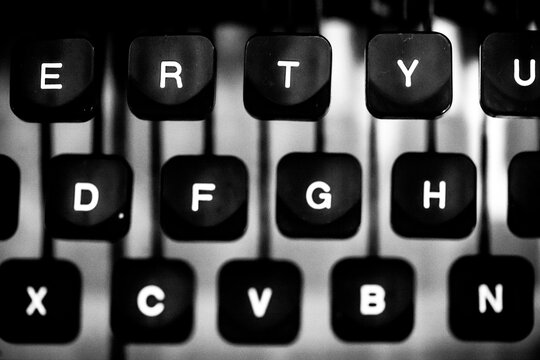 Typewriter keys detail