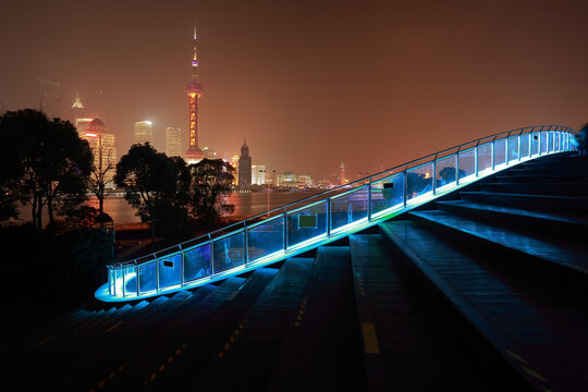 Lujiazui of Shanghai bund at New landmark skyline