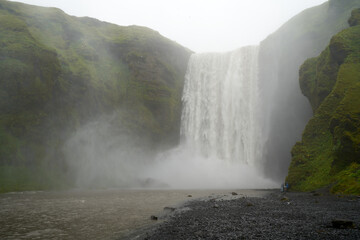 Skogarfoss waterfall on the south of Iceland.