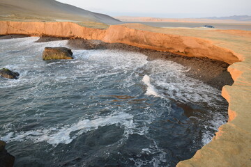 waterfall in the mountains