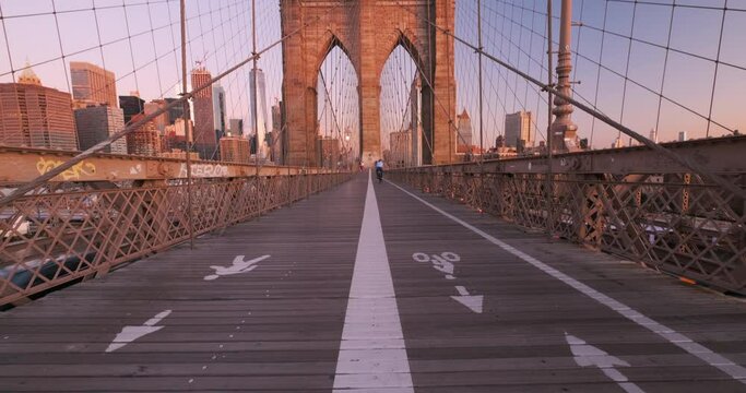 Brooklyn Bridge in Manhattan New York USA