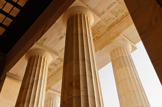 Columns At The Lincoln Memorial