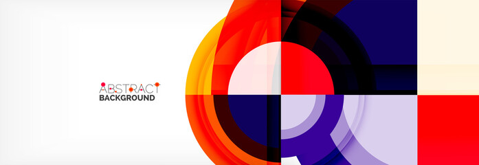 Obraz premium Round shapes, triangles and circles. Modern abstract background