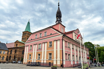 historic, classicist town hall in Miedzyrzecz