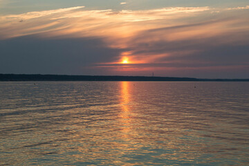 Fototapeta premium Sonnenuntergang in Prerow an der Ostsee