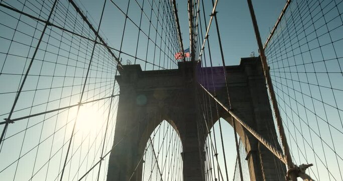 Brooklyn Bridge in Manhattan New York USA