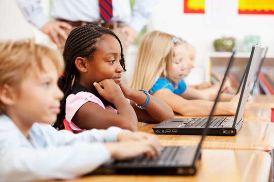 Classroom: Girl Stumped By Computer Assignment