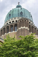 Basilica of Sacred Heart (Basilique Nationale du Sacre-Coeur) - Roman Catholic Minor Basilica, Brussels architectural symbols. Basilica ranks fifth among world's largest churches. Brussels, Belgium.