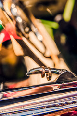 Wedding rings in the car