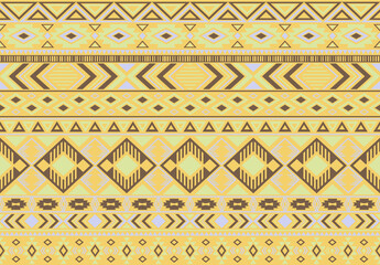 Indian pattern tribal ethnic motifs geometric seamless vector background. Awesome ikat tribal motifs clothing fabric textile print traditional design with triangle and rhombus shapes.