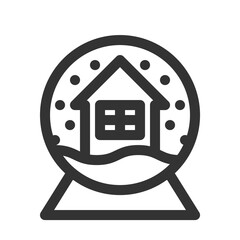 Magic crystal snow ball with christmas tree