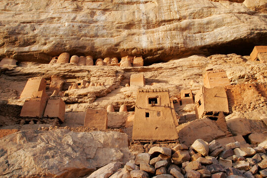 Ancient Tellem - Dogon village on the wall of Bandiagara Escarpm