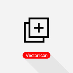Obraz premium Add Icon, Plus Icon,Camera Focus Icon vector illustration Eps10