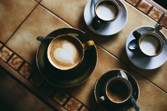 Coffee and cappuccino