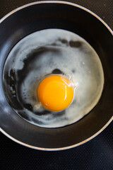 fried egg in a pan