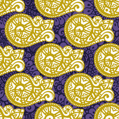 Ornamental ethnic art, patterned Indian, Turkish, Arabic, African, paisley. Hand drawn illustration. Magic symbol. Original design in doodle style.