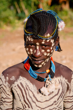 Portrait of a man of the Hamer tribe, Lower Omo Valley, Southern Ethiopia, Africa