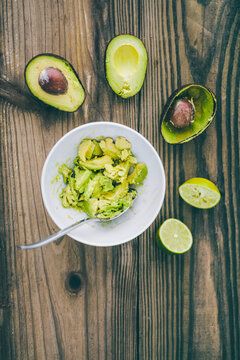 Guacamole Arrangement with Avocados and Lime