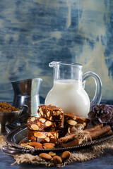 sherbet with milk and nuts