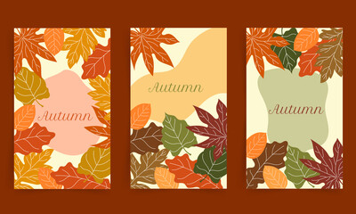 Autumn leaves Card collection