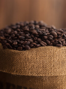 Coffee beans in brulap sack
