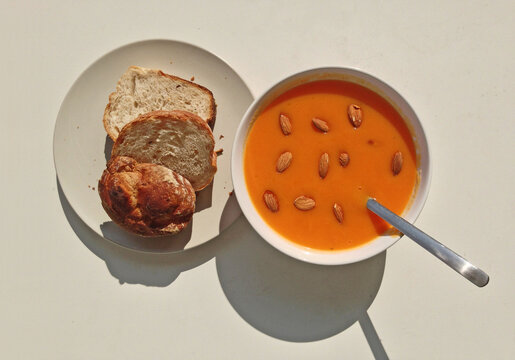 Pumpkin Soup and Bread