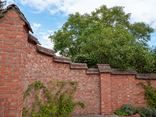 red brick wall