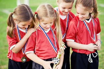 Soccer: Girl's Team Gets Trophy