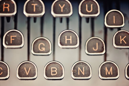 vintage typewriter keys