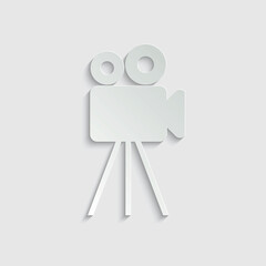paper Video camera -  icon vector