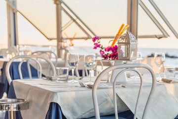 restaurant on sea in Italy