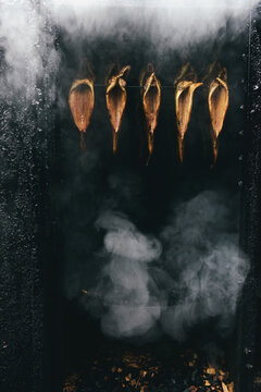Fish in smoker