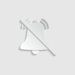 paper No sound, no bell icon  prohibiting sing 