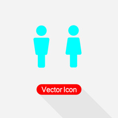 WC Icon, Man and Woman Icon, Toilet Icon Vector Illustration Eps10