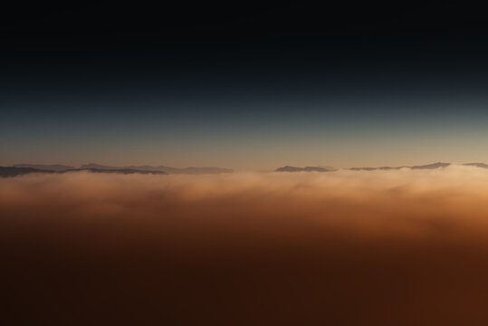 landscape with clouds at sunset