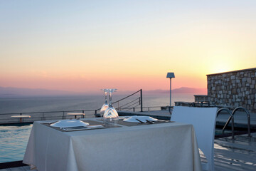 Obraz premium Romantic dinner table