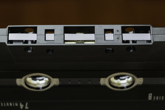 Detail of an old-school cassette tape