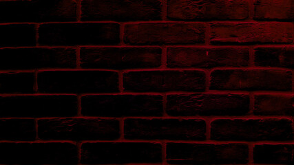 Dark spotlight brick wall  texture background