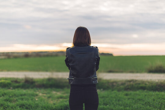 woman standing back