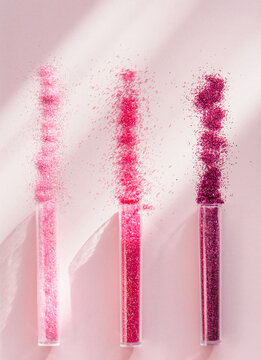 Shades of pink and violet glitter