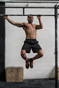 Man doing pull-ups