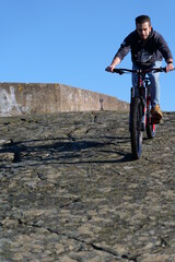 man on a bicycle