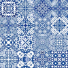 Ethnic ceramic tiles in portuguese azulejo.