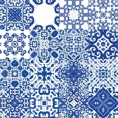 Portuguese ornamental azulejo ceramic.