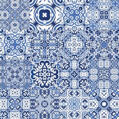 Portuguese ornamental azulejo ceramic.