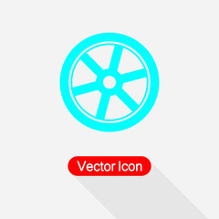 Car Wheel Icon Vector Illustration Eps10