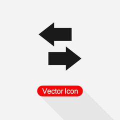 Transfer Arrows Icon, Two Side Icon Vector Illustration Eps10
