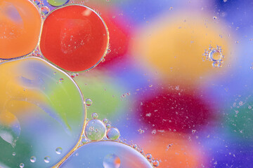 Oil And Soap Droplets Background