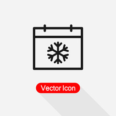 Christmas Day Calendar Icon vector illustration Eps10