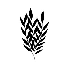 minimalist tattoo foliage leaves decoration silhouette art